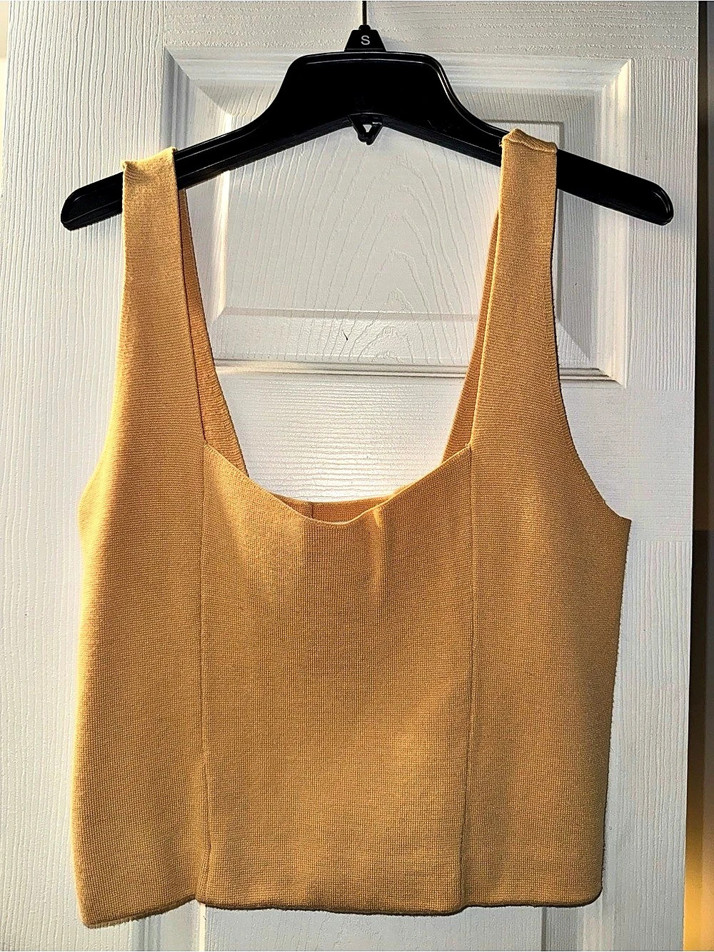 Abercrombie & Fitch Square Neck Sweater Tank Orange Medium